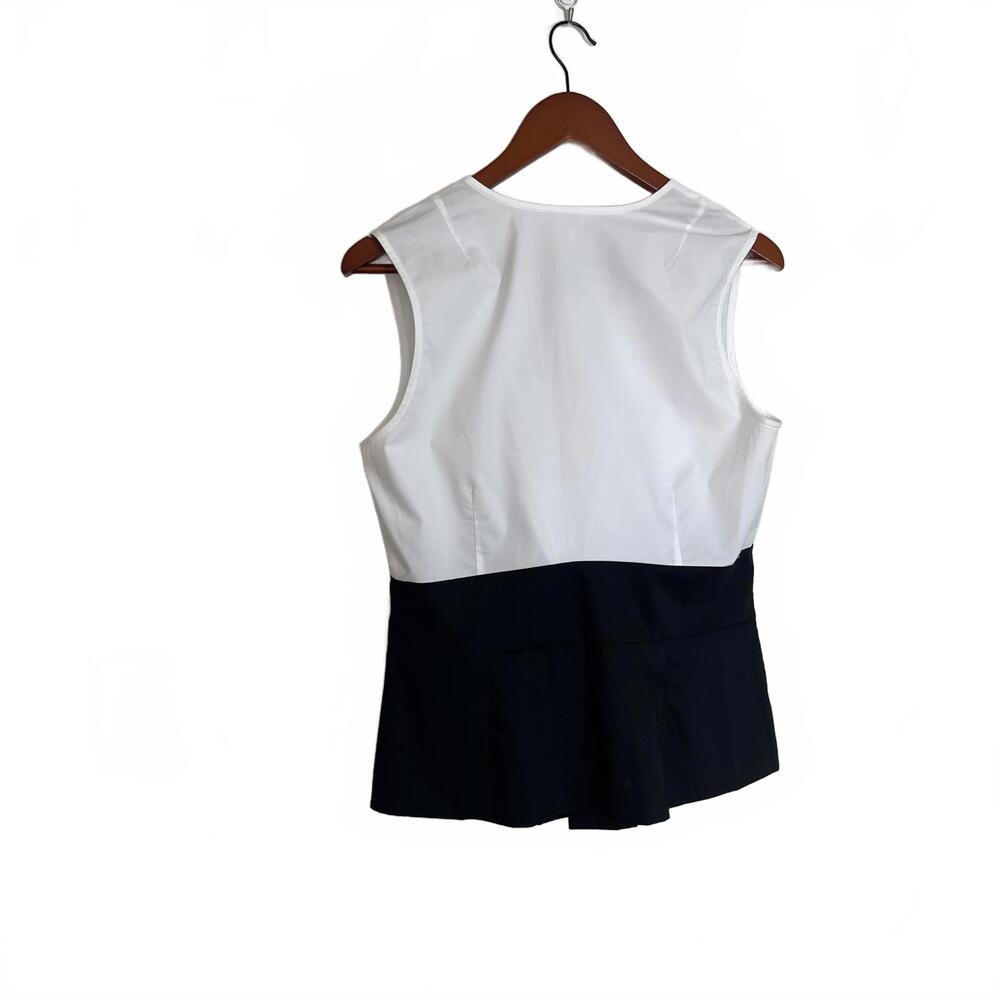 NWT Hinson Wu Sleeveless Colorblock Top |Quiet Luxury Corpcore Light Academia - Picture 4 of 8